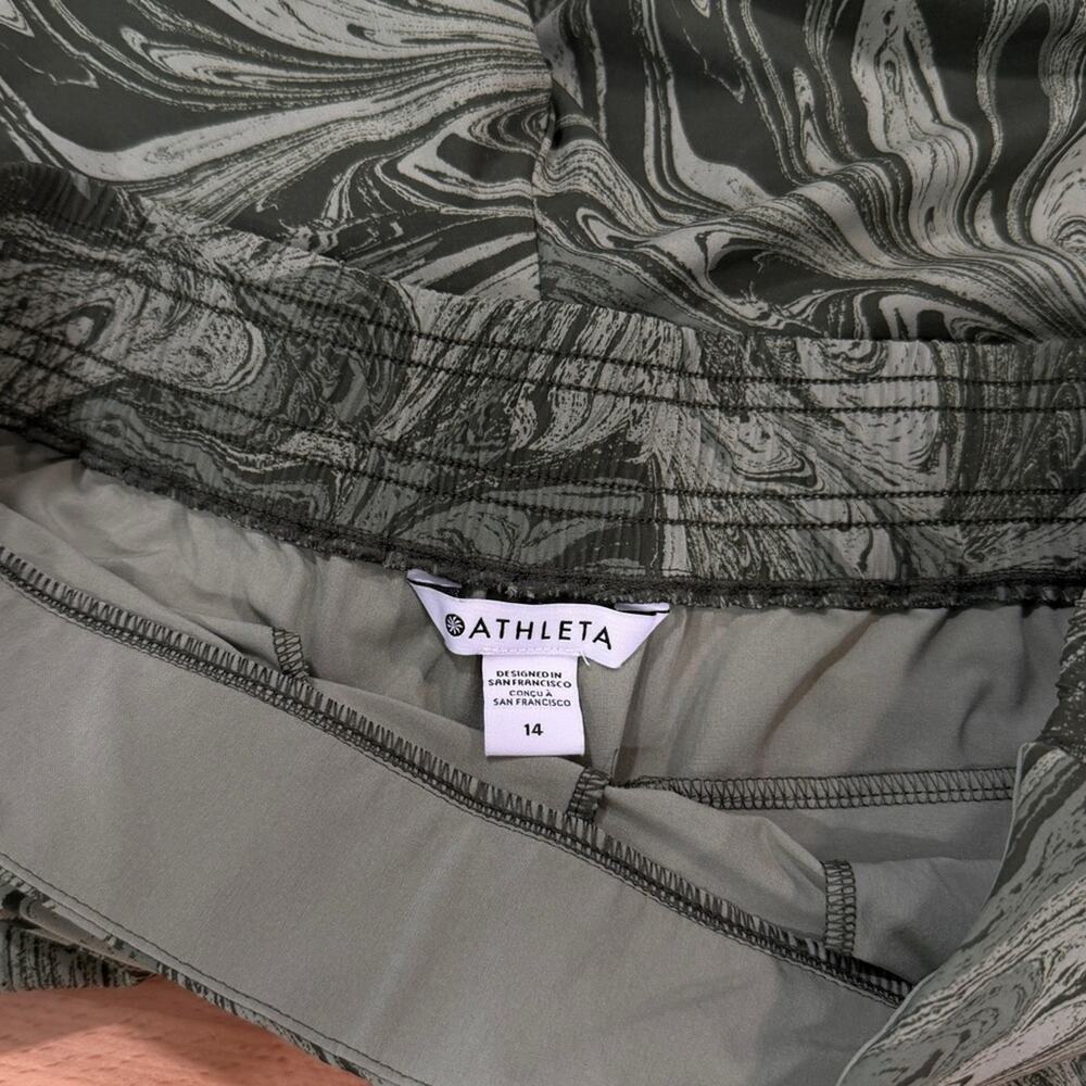 Athleta Brooklyn Jogger Sumi Marble Green Pant Athleisure Size 14 - Picture 6 of 8